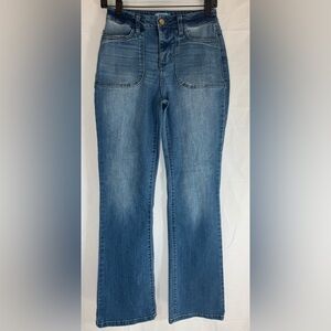 Draper James flare leg, high waist jeans size 2 spring work chic